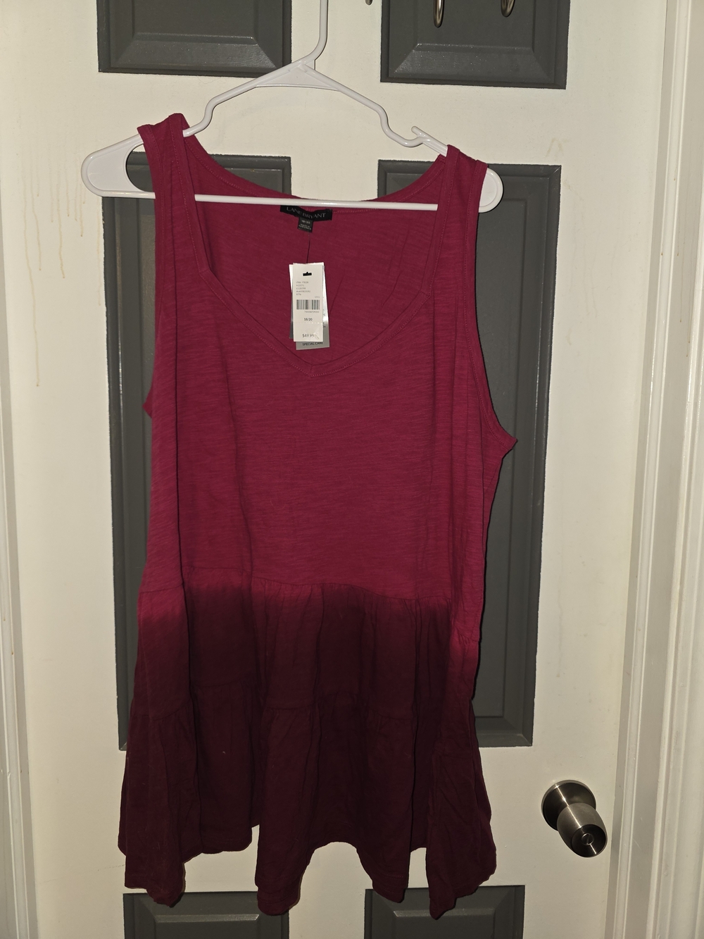 Lane Bryant Fuchsia to Berry Ombre Sleeveless Tunic